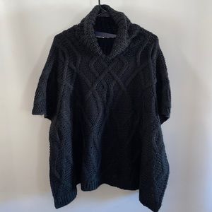 Adrienne Vittadini cowl neck poncho sweater